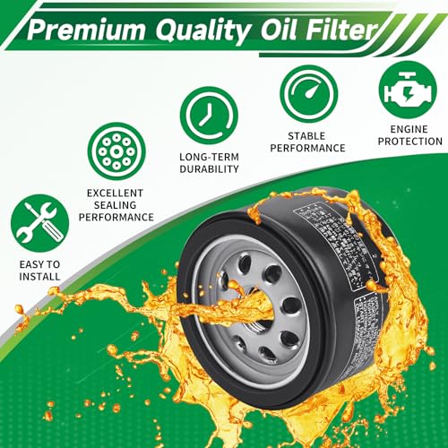 Image of 49065-0721 49065-7007 Oil Filter Compatible with Kawasaki FR691V FR730V FR651V FX691V FX600V FX651V FS730 FS730V FS600V FR600V FS691V FS651V Engine, 1205001 1205001-s AM125424 492932S (6PCS)