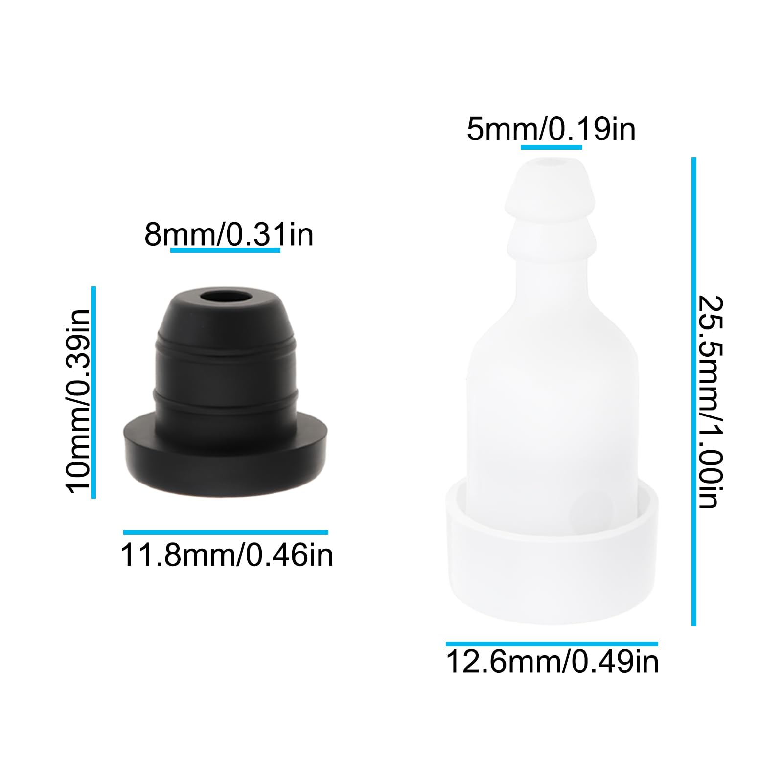 Set di 5 valvole di controllo dell'aria per motosega per serbatoio del carburante, compatibili con motosega 4500 5200