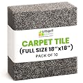 Smart Squares in A Snap Premium Made in The USA Carpet Tiles 18x18 Inch, Soft Padded, Seamless Appearance, Peel and Stick for Easy DIY Installation (10 Tiles - 22.5 Sq Ft, 783 Ironside)