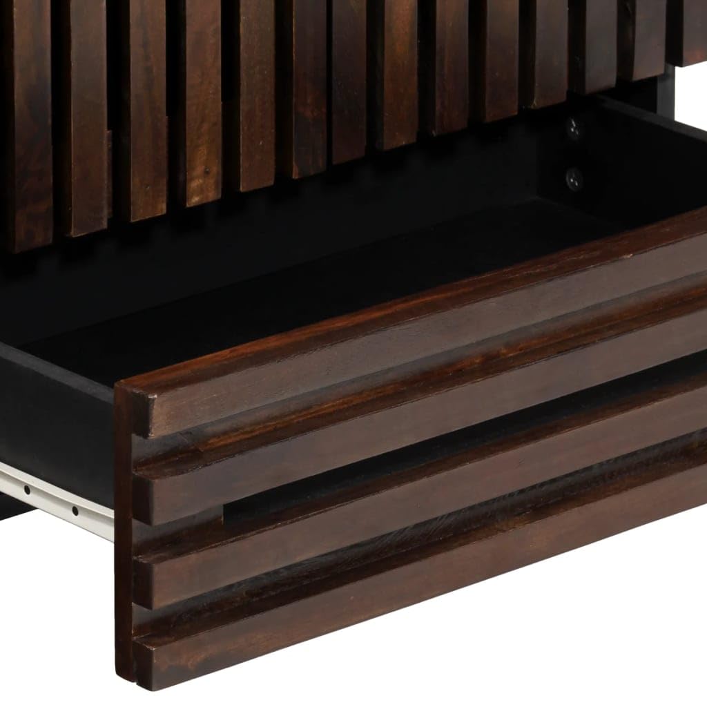 vidaXL Aparador marrón 60x34x100 cm madera de mango macizo