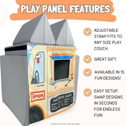 Image of Couch Swag Play Panel for Childrens Foam Sofa Kids Couch (Food Truck)