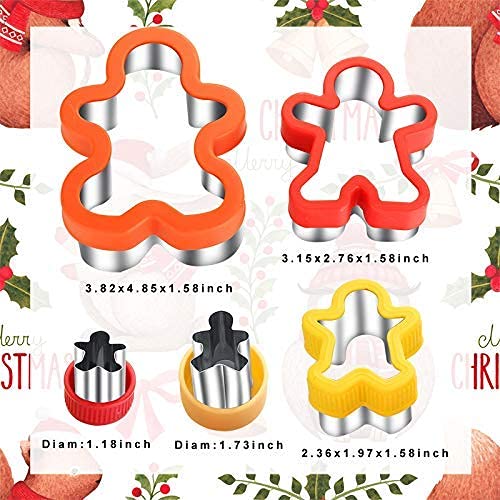 Etersion Gingerbread Cookie Cutters 5 Pieces 5 Sizes 1 Inch To 4.9 Inch Gingerbread Man Cookie Cutter thumb #6