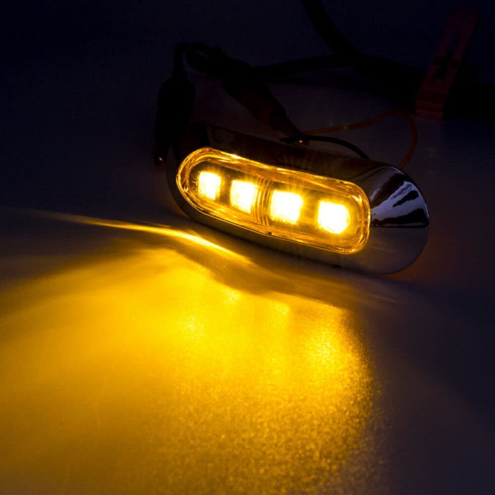 10 Stück 4 SMD 12 V 24 hintere Seitenmarkierungs-Rücklicht-Warnleuchte, Anzeigeleuchte, wasserdicht, for Auto, LKW, Anhänger, Caravan