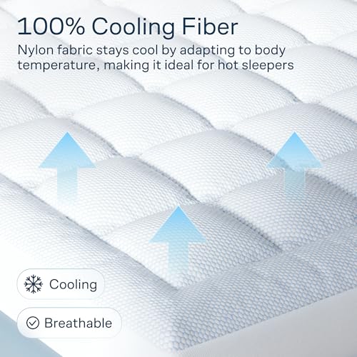 Niagara Cooling Full Mattress Topper - Pillow Top Mattress Cover Quilted Fitted Cooling Topper for Back Pain Deep Pocket Fits 20 Inches (54x75 Inches) - Image 3