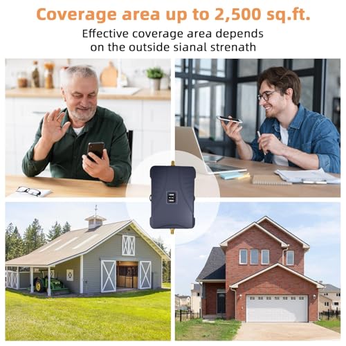 Image of Cell Phone Booster for Home & Multi-Room,Up to 7,000 sq ft,Cell Phone Signal Booster for Band 5 /12 /13 /17,Boost 5G 4G Data for All U.S. Carriers FCC Approved