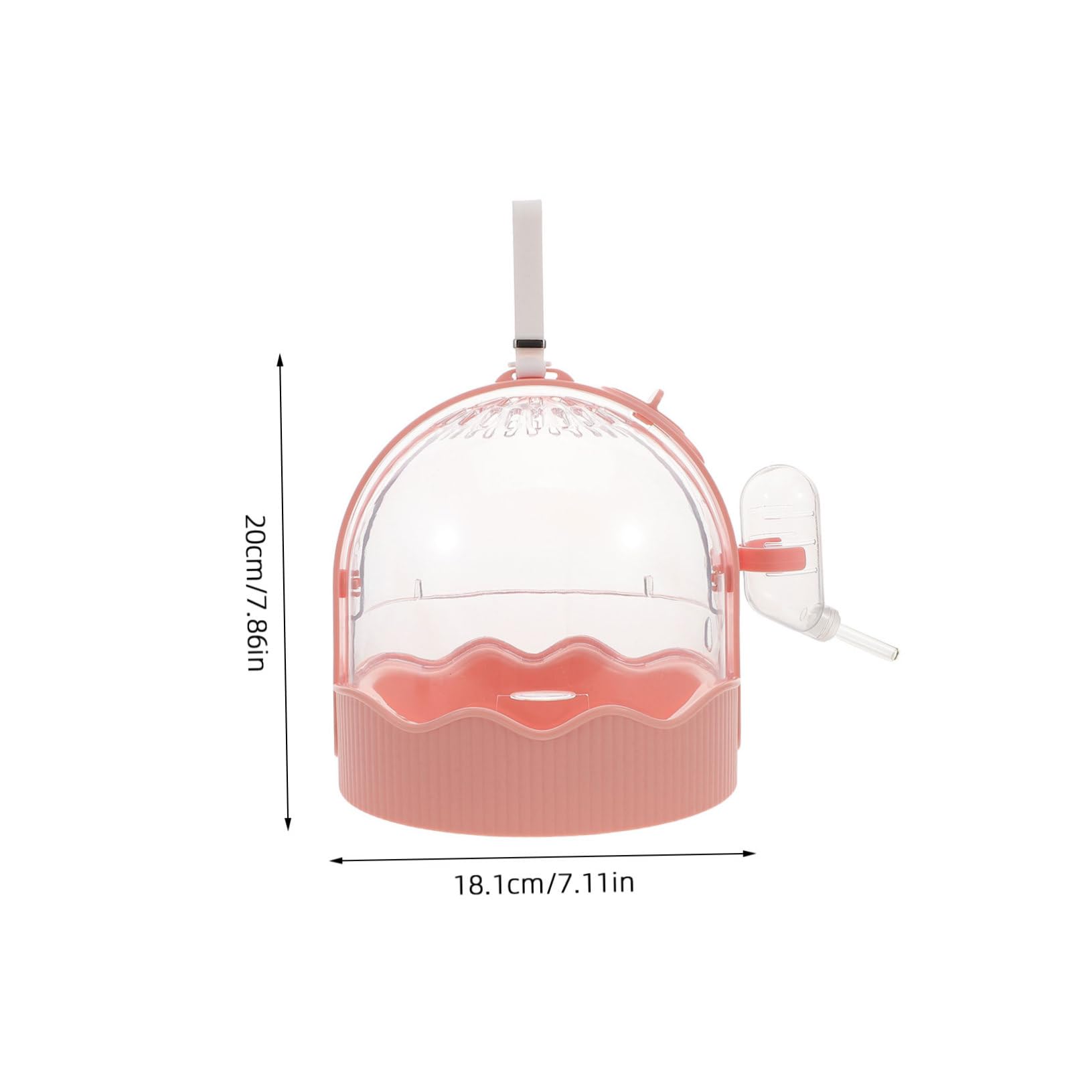 Tragbarer Hamstertransportkäfig mit Sicheren Verschlüssen, Kunststoff, Rosa