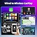 2025 New CarAiBOX Wireless CarPlay & Android Auto Adapter – 2-in-1 Upgraded Chip USB Dongle, Low Latency, Plug & Play, 5GHz WiFi, OTA, Bluetooth 5.0, for Factory Wired Cars