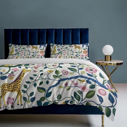Juego de ropa de cama con león y elefante de microfibra suave 8