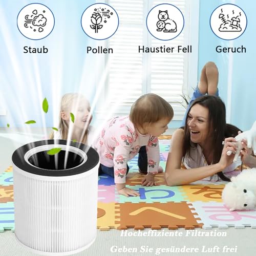 Replacement Filter for Klamer 300i: Replacement Filter for Klamer 300i Air Purifier Black/White (Pack of 2) - Image 4