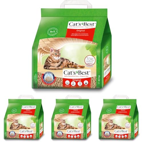 Cat's Best Original Litière 4,3kg/10L (Lot de 4)