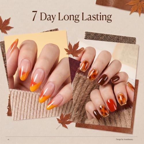 Image of AZUREBEAUTY Fall Nail Polish Set 4 Colors