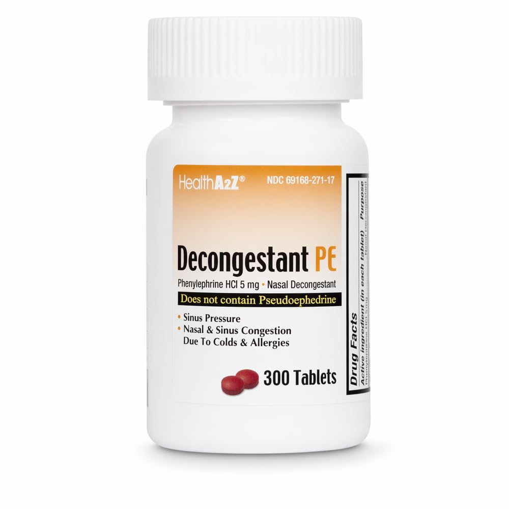 HealthA2Z® Decongestant PE, Phenylephrine HCl 10mg, Sinus Relief, 300 Count — Amazon image 10