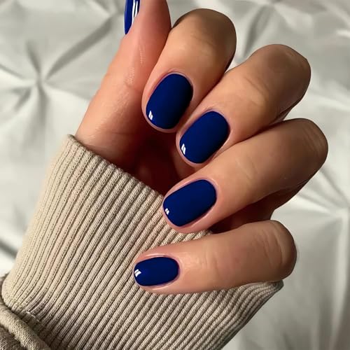 Royal Blue Press on Nails - iBeautying False Nails -...