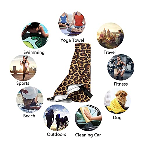 Beach Towel Cheetah Print Leopard, Oversized Quick Dry Bath Towel, Aldult Thin Lightweight Microfiber Towel Blanket, Multipurpose Women Pool Bath Towel For Yoga Swim Spa - 63 X 31.5 Inch #TOP6