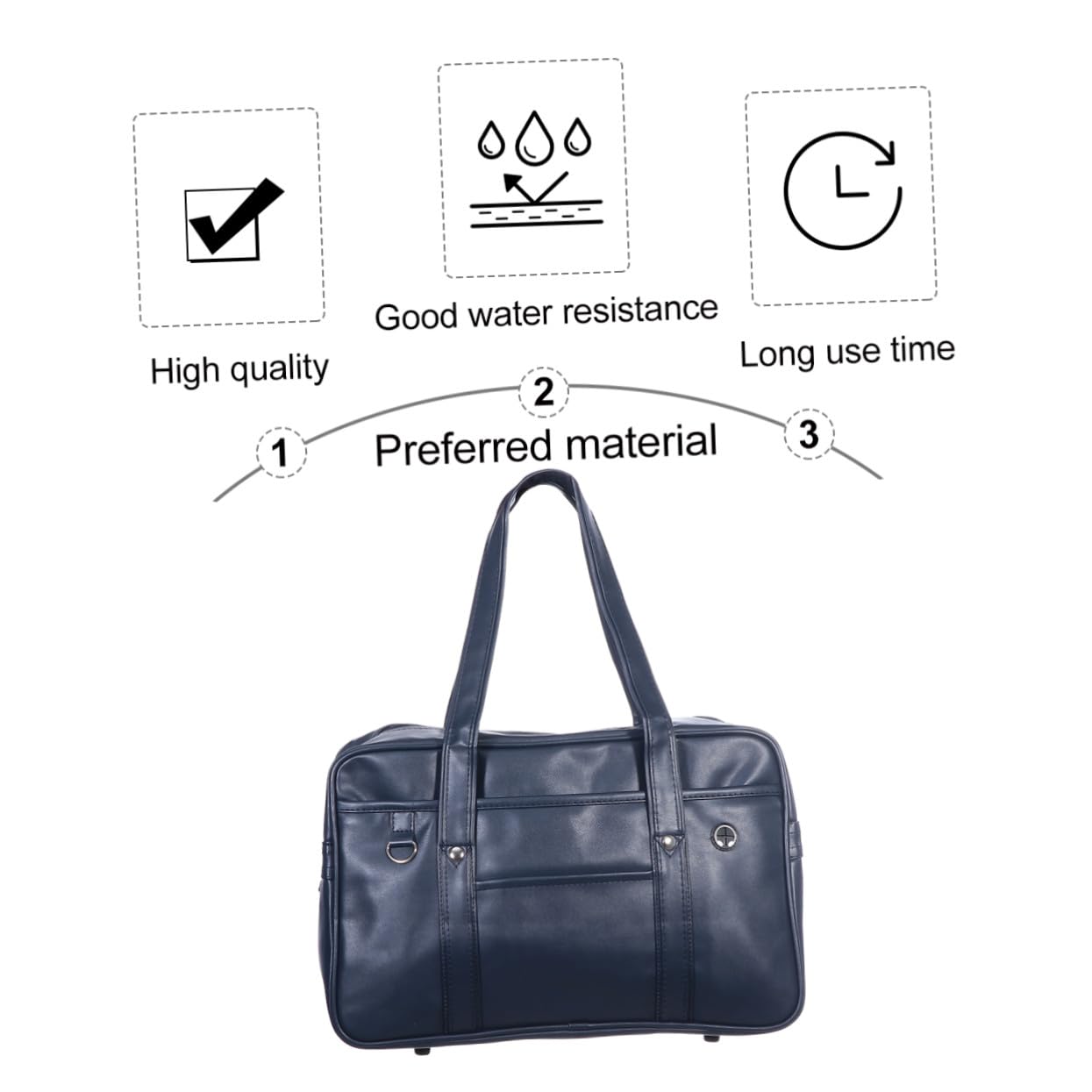 Borsa Tracolla per Laptop e Scuola Borsa Spalla Leggera e Capiente per Ufficio e Studenti Design Blu Scuro