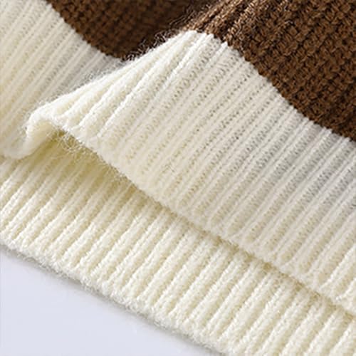 Striped Pullover Sweater for Men Oversized Casual Knitted Jumper Top Vintage Loose Lightweight Winter Warm Streetwear2