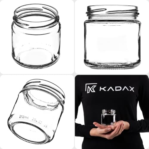 KADAX 10er Set Einmachgläser 200ml TO66, Marmeladengläser Vorratsgläser Mason Jar mit Schraubdeckel, Luftdicht & Spülmaschinenfest… – Ansicht 5