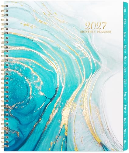 2027 Monthly Planner/Calendar - January 2027 - December 2027 Monthly Planner 2027 12 Months Planner with Tabs & Note Pages 9 x 11 Twin-Wire Binding and Two-Side Pocket Perfect Organizer