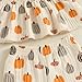 POZMTIORE Toddler Baby Girl Halloween Outfits 2 Pcs Set Pumpkin Smocked Tie-up Spaghetti Camisole And Linen Pants (Yellow, 6-9 Months)