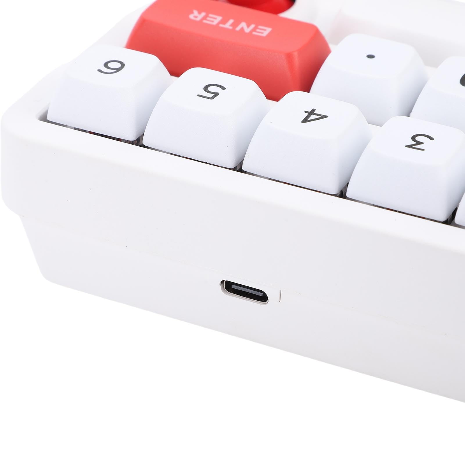 SUNGOOYUE Pavé Numérique Mécanique, 19 Touches échangeables à Chaud avec Touches Macro Programmables et Contrôle par Joystick, 12 Modes D'éclairage, Connexion USB C Filaire pour PC (White)