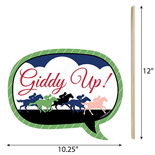 Funny Kentucky Horse Derby - Horse Race Party Photo Booth Props Kit - 10 Piece #TOP2
