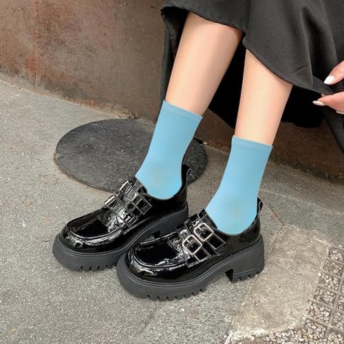 Women's Cotton Ankle Socks - Soft, Breathable Crew Socks in Light Blue, Regular Fit for Trouser and Dresses, Sizes 5 to 82