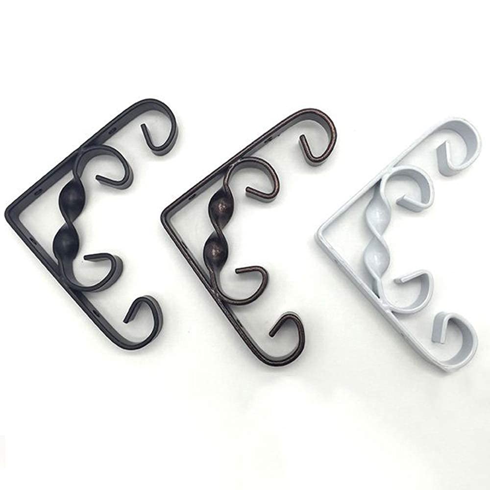 Staffe per mensole in Metallo, Supporto per mensola angolare fissato al Muro, staffe per mensole Decorative per Cucina, Ufficio, Camera da Letto con Viti Hardware, Set di 2