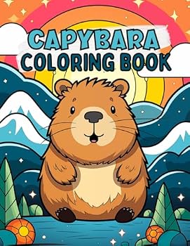 Paperback Capybara Coloring Book: Fun And Simple Capybara Coloring Book For Kids Ages 4-8 Book