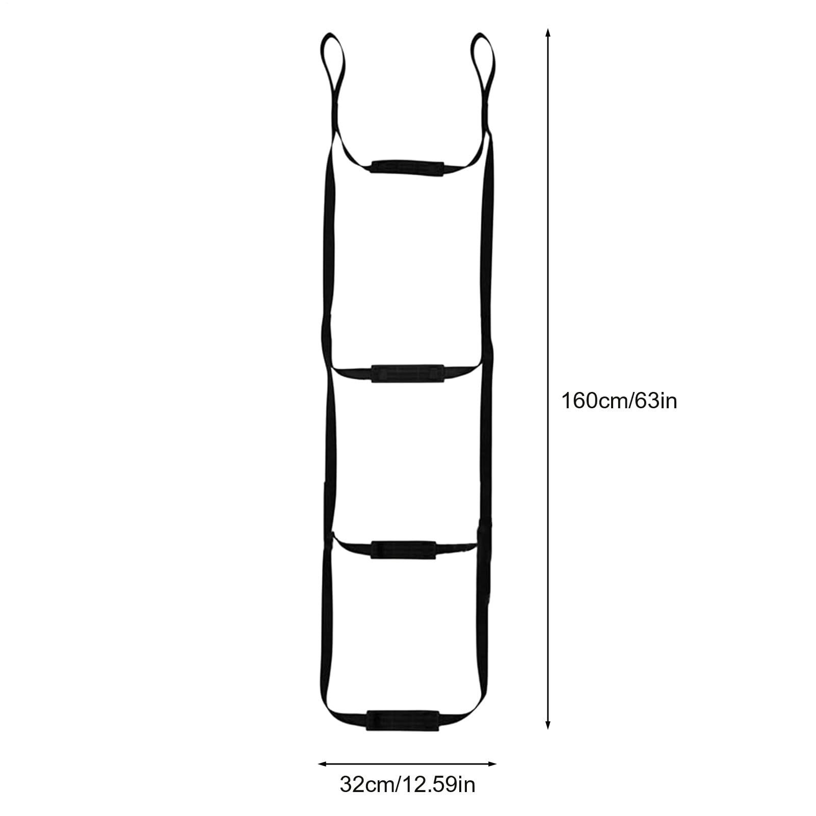 Boat Rope Ladder, Nylon Portable Climbing Ladders, 43.31x12.6 Inches Folding Tree Climb with 5 Step Design & Lightweight Outdoor Playground Gear for Kids Adventure Sports Hiking
