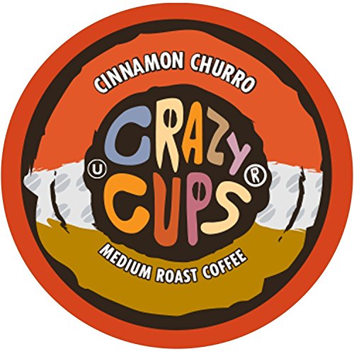 Crazy Cups Flavored Coffee for Keurig K-Cup Machines, Cinnamon Churro, Hot or Iced Drinks, 22 Single - //coolthings.us
