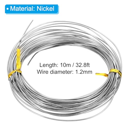 PATIKIL Soft Nickel Silver Wire, 16Gauge/1.2mm Diameter 10m/32.8ft Pure Craft Wire for Jewelry Making Beading Garden Plants - Image 2