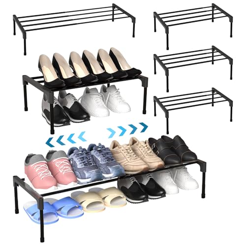 Image of Teenyyou 4 Pcs Expandable Shoe Rack 17 