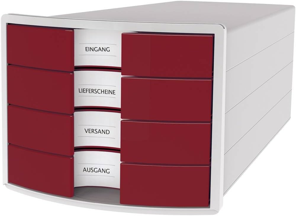 HAN 1012-13 Impuls Drawer Box DIN A4/C4 4 Closed Drawers Black