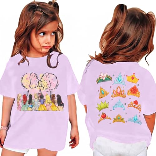 Image of Princess Shirts Toddler Girl Magic Kingdom Kid Shirt Girls Trip Tee Holiday Magical Castle Vacation Short Sleeve Tops