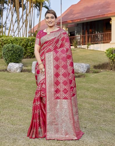 Image of Yashika Women's Pure Kanjivaram Silk Saree Soft Banarasi Style Wedding With Blouse Piece | Saree For Women | New Sari