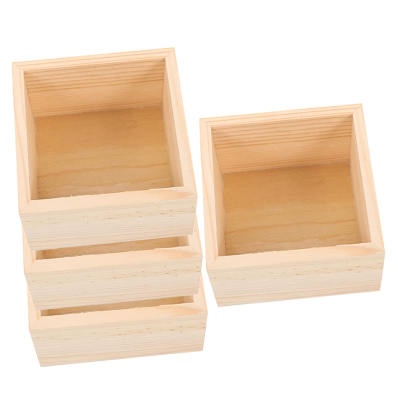 EXCEART 8piezas Cajas De Madera Rústicas Para Almacenamiento De Joyas y Manualidades De Diseño Práctico y Decorativo Para Oficina y Hogar