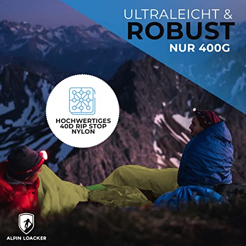 Alpin Loacker Bivvy Bag Waterproof & Ultralight I Breathable Sleeping Bag Protective Cover + Sleeping Bag Cover I Emergency Sleeping Bag I Bivouac Sleeping Bag I Only 400 g