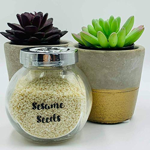 Image of Glass Masala Jar Set of 4 (200 ml) | Premium Thick Round Glass Spice Containers | Airtight Kitchen Storage Jars for Masala, Dry Fruits & Herbs | Fridge-Safe Transparent Bottles (4)