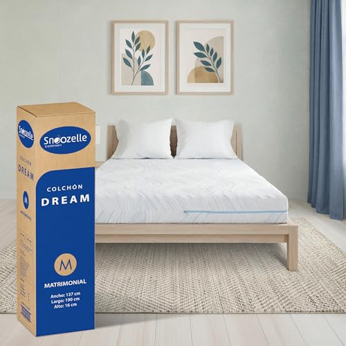 Reviews de Venta de colchones los 5 más buscados. 45 Snoozelle Comfort Colchón Dual en Caja, Medio Firme de un Lado y Medio Suave del Otro, Espuma Alta Densidad y Memory Foam, Frescura al Dormir, Uso Reversible, Confort y...