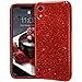 MATEPROX iPhone XR case,Bling Sparkle Cute Girls Women Protective Case for iPhone XR 6.1"(Red)