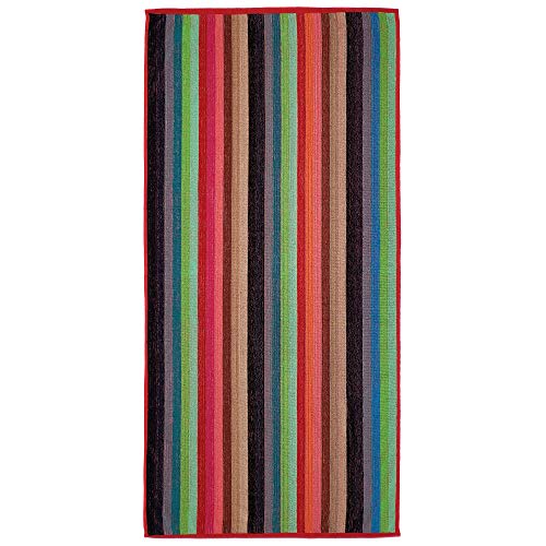 Kaufman - Soft Yarn Dye Cotton Oversized 30In X 60In Highly Absorbent Quick Dry Brightly Colored Classic Multi-Color Stripe Beach ,Pool And Bath Towel (4) #TOP6
