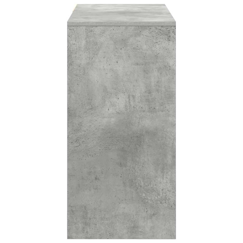 Schreibtisch Beton Grau 90 x 37,5 x 75 cm Holzwerkstoff Moderner Computertisch mit Stauraum für Home Office Büroarbeit Schreibtischzubehör