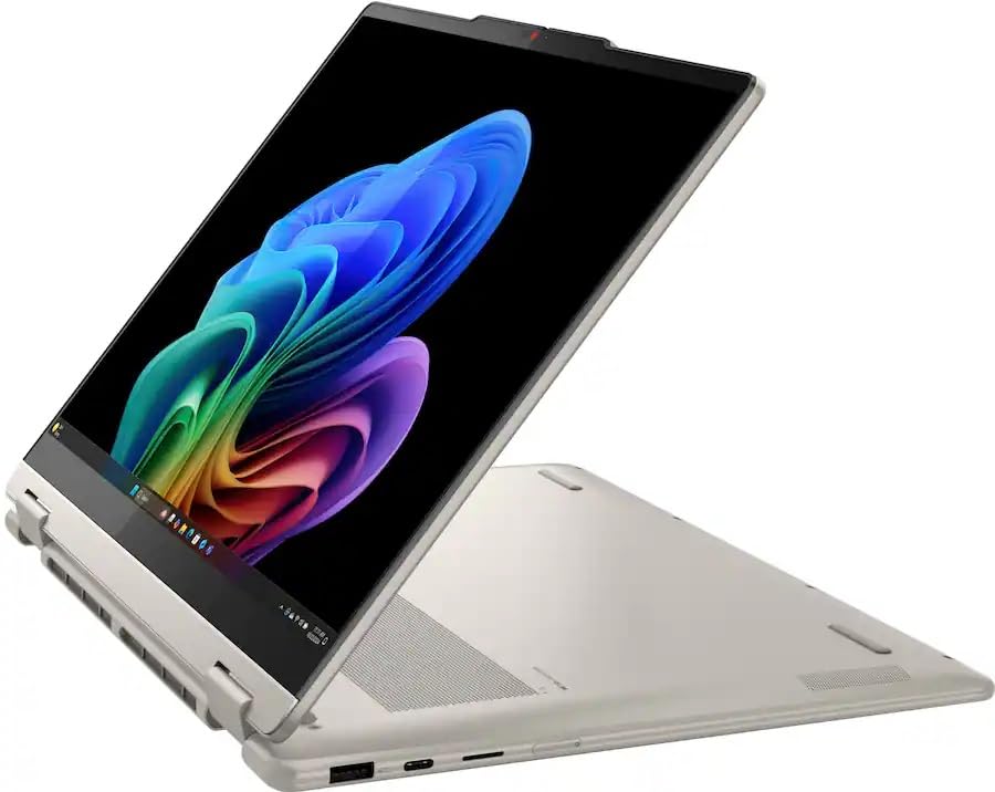 Image of Lenovo Yoga 7 2-in-1 2025 Copilot+ PC with 14 2K OLED Touchscreen Laptop, AMD Ryzen AI 5 340 Processor, 16GB LPDDR5X-7500 Memory, 2TB SSD, Wi-Fi7, Win11 Pro, Seashell, w /2TB USB Drive, W /GaLiMu