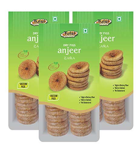 Image of Tulsi Afghan Anjeer Zaika 900g (300g x 3) | Figs Dry Fruits | Dried Afghani Anjeer | Dried Anjeer | Rich Source of Vitamins & Dietary Fiber | Healthy Snack | Low in Calories | Fat Free | Pack of 3