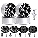 Hobbypark 4pcs 1.0 Beadlock Wheels Rims with Brass Wheel Weights Extended 7mm Hex Wheel Hubs for 1/24 RC Crawler Car Axial SCX24 Gladiator Bronco C10 Deadbolt Upgrades (Type A)