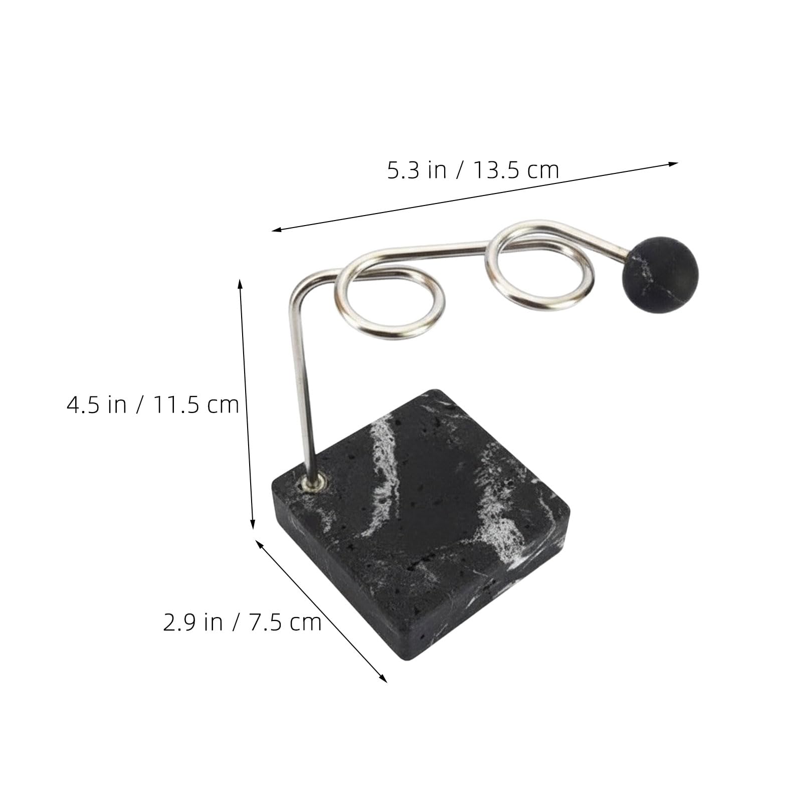 Portaspazzolino da Denti in Acciaio Inox 304 con 2 Scomparti e Base Antiscivolo Effetto Terrazzo, Organizer Bagno per Rasoi e Spazzolini Manuali, Supporto da Tavolo Resistente