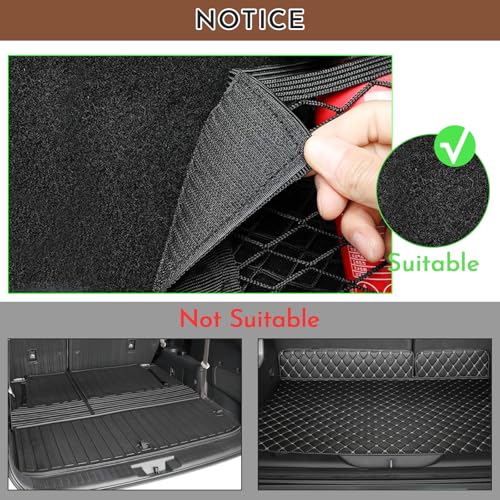 Mauepersu 4 Stück Starke Elastizität Netz Kofferraum Netztasche Auto, 40x25cm Gepäcknetz Erstreckt,Elastischer Rand hält Lasten Fester, Kfz Aufbewahrungsnetz Universal,für universal Auto/SUV aus Nylon