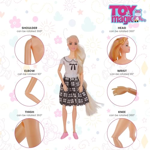 ToyMagic School Teacher Doll | Interactive Classroom Playset with Chalkboard, Student dolls, Desk, Books & Fun Accessories | Roleplay & Learning Toy for Age 3+ | Educational Gift to Inspire Creativity - Image 3 thumbnail