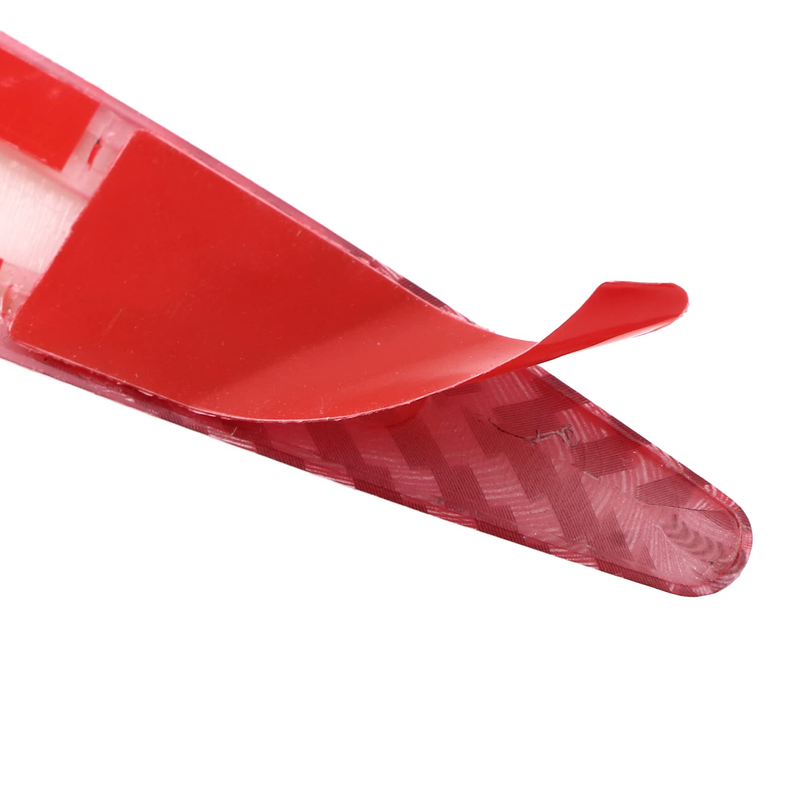 Embellecedor Lateral de Carrocería Universal de Fibra de Carbono Roja de 4 Piezas para Automóviles - Pegatinas Protectoras para Puertas de Automóviles