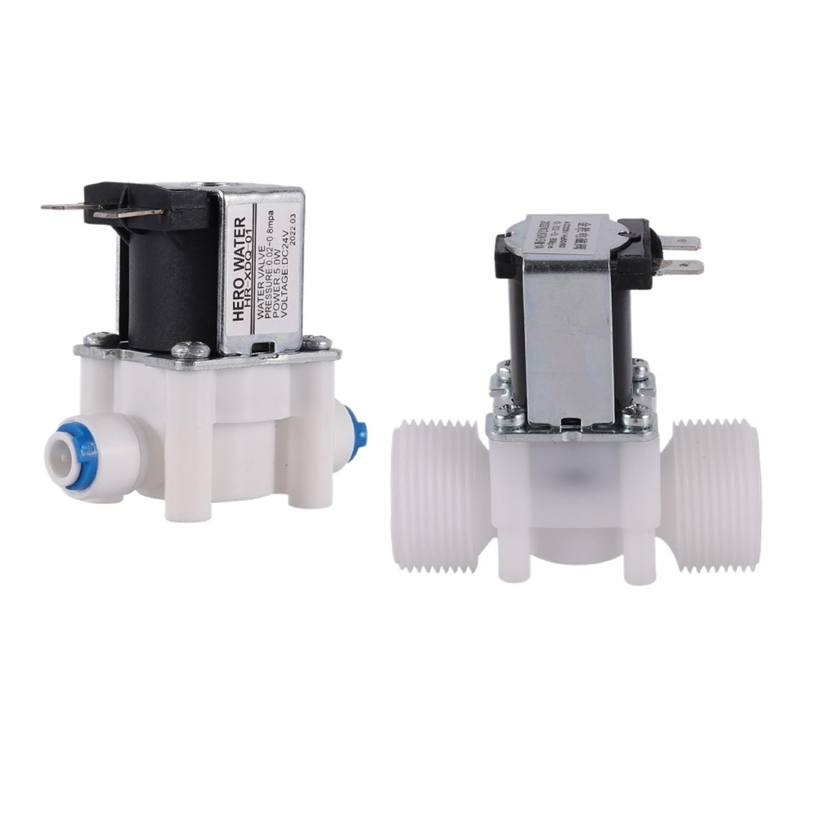 Électrovanne 12V et 220V normalement fermée pour contrôle d'entrée d'eau en laiton NT